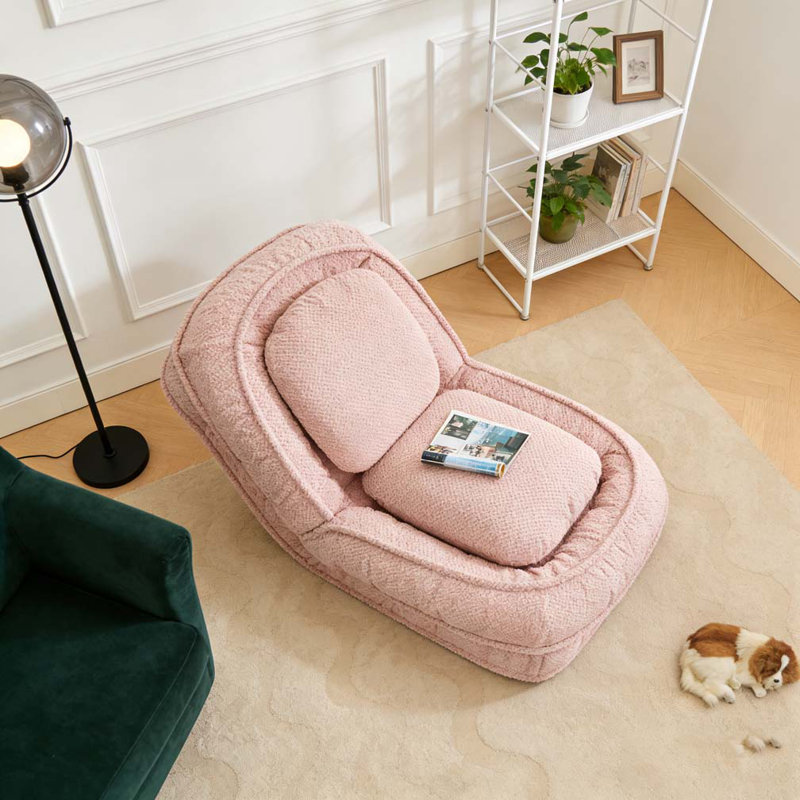 Lazy Sofa Couch ,5 Adjustable Position, Pink