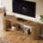 Fluted TV Stand For Tvs Up To 65", Farmhouse Entertainment Center with Storage Shelf