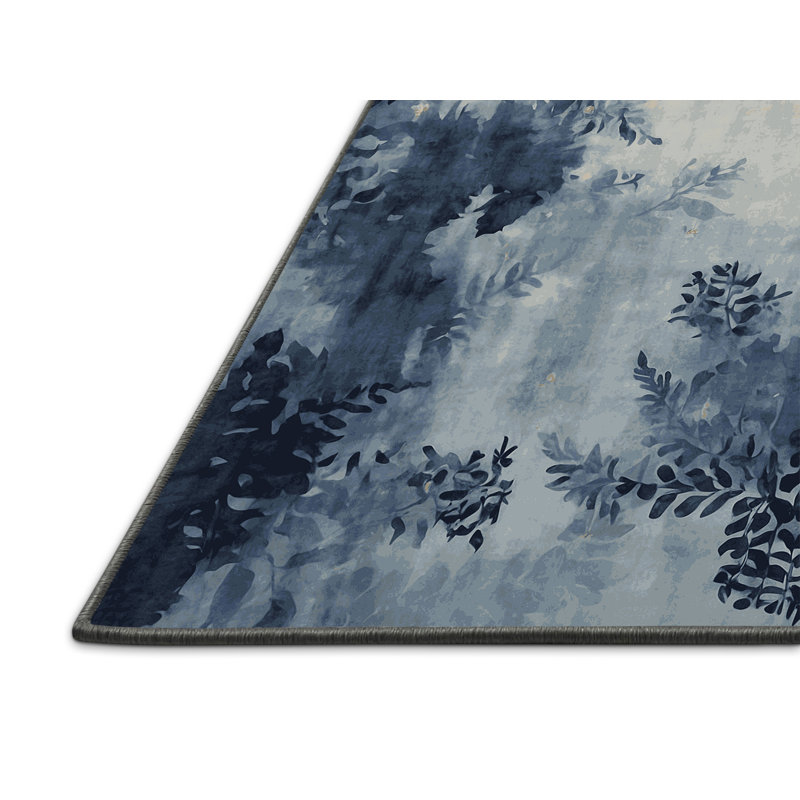 Tapis gris soyeux et moelleux, Rond 3 pi