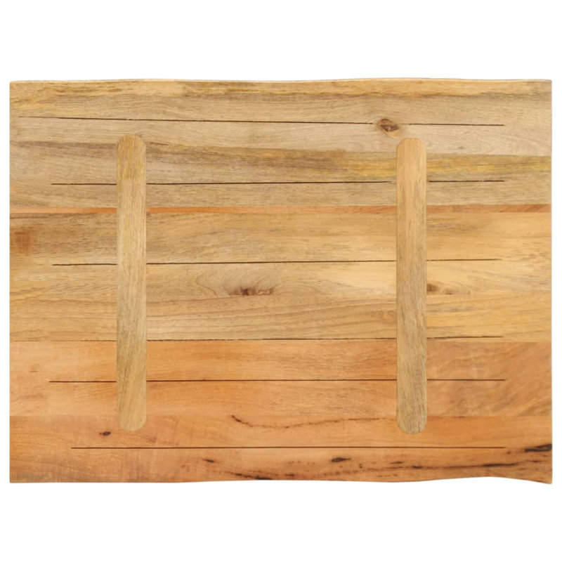 Bois de manguier naturel vidaXL, H 1 po x l 31,5 po x P 23,6 po