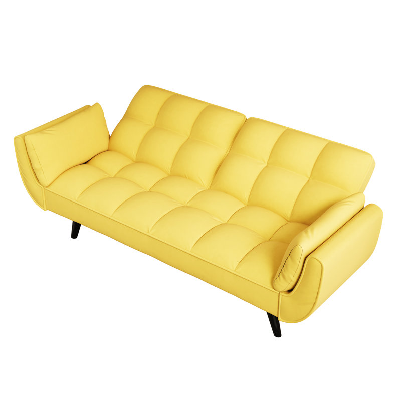 57 po jaune pour la chambre à coucher et le salon, deux, rembourré d'éponge, poids de 73,22 lb, bois massif et cadre de table artificiel 57 po, petits espaces confortables, mélange, rembourrage, postures réglables, séduisant