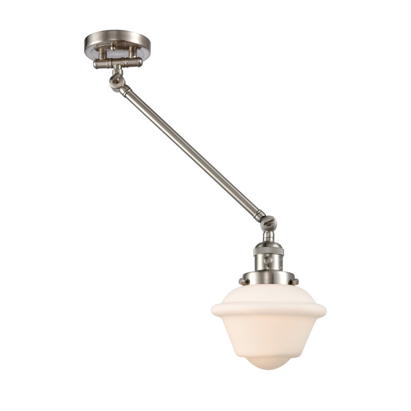 Bras articulé à 1 lumière à intensité variable Calliope, Ampoule DEL rétro de 3,5 watts, Nickel satiné brossé
