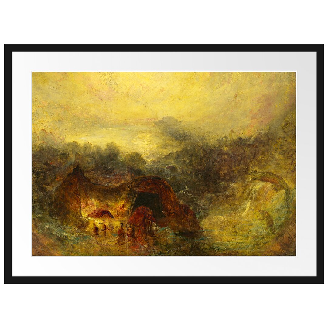 Gerahmter Kunstdruck The Evening of the Deluge von William Turner