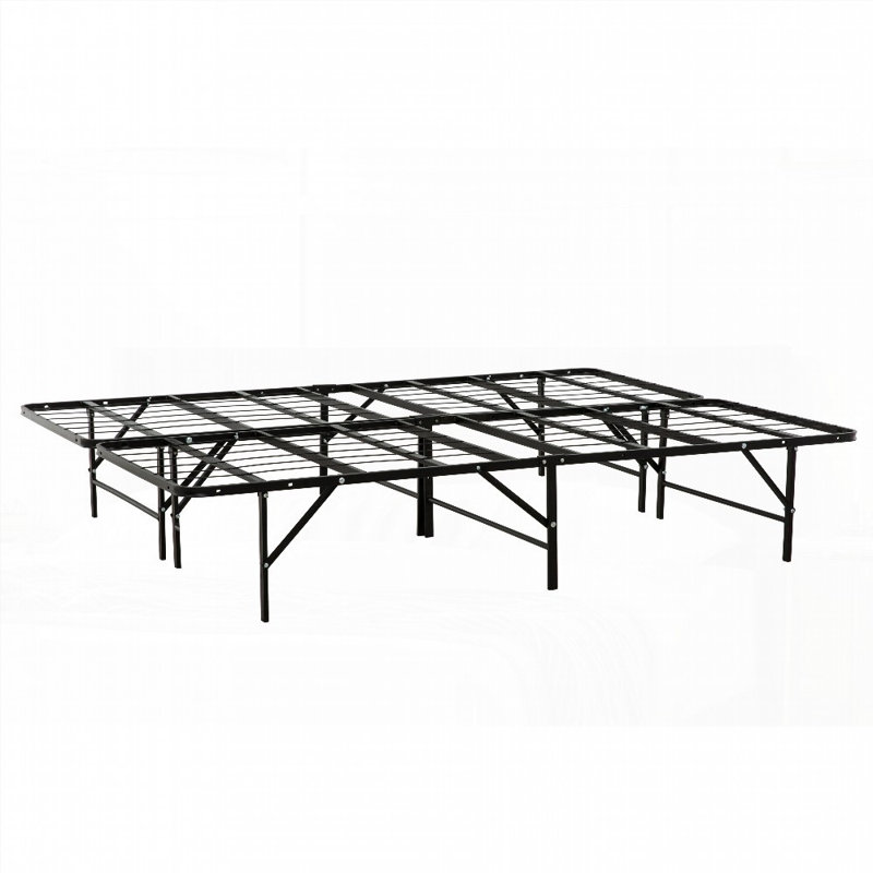 Queen Size Metal Mattress Foundation Bed Frame - No Box Spring Needed, Durable, 60"L x 80"W x 14"H