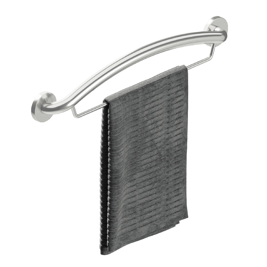 PLUS Towel Bar 27.5", Decorative Grab Bar with Towel Holder (500 lb. Capacity) HealthCraft 