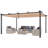 Outdoor Retractable Pergola with Sun Shade Canopy Aluminum-106897478-106897480