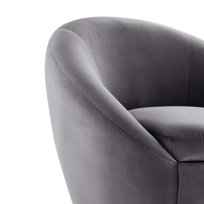 Chaise pivotante en velours performance Buttercup, gris