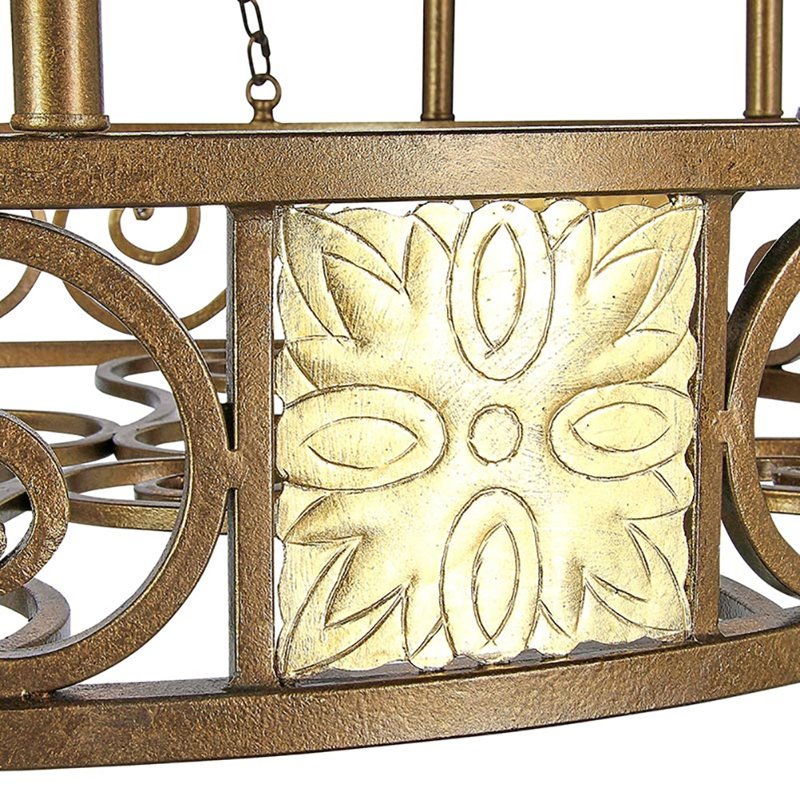 Sparta 12 - Light Candle Style Wagon Wheel Chandelier, Bronzed Brass/Gold Leaf