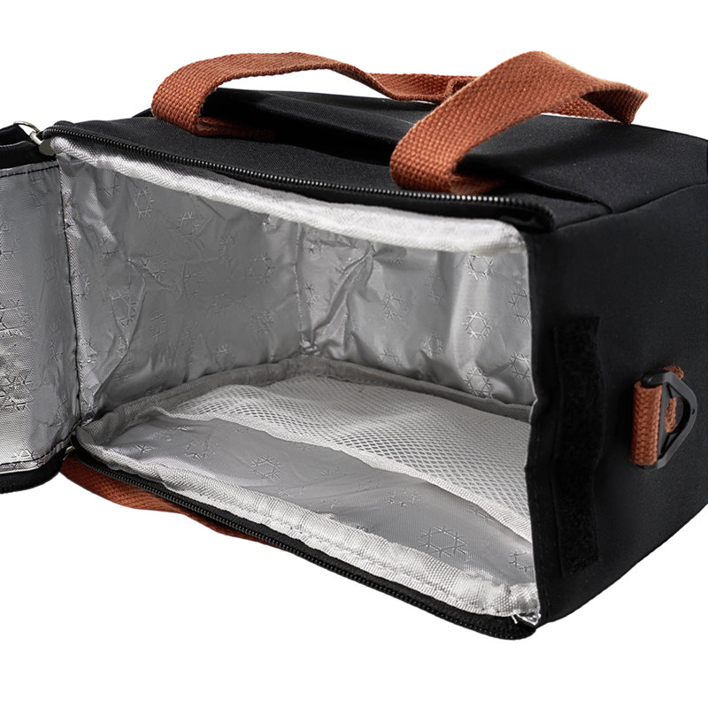 Portable Insulated Lunch Bag, Black