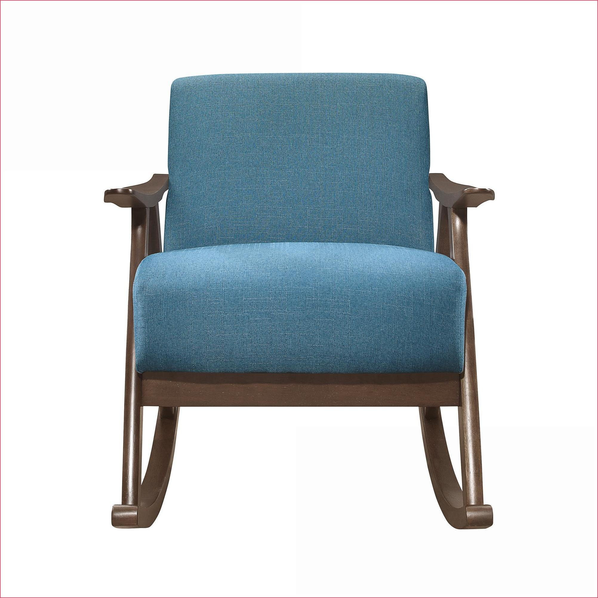 George Oliver Upholstered Rocking Accent Chair for Adults, Sky Blue ...
