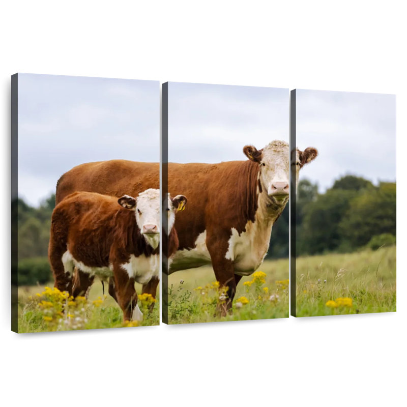 Brampt Calf And Cow, 24" H x 38" W