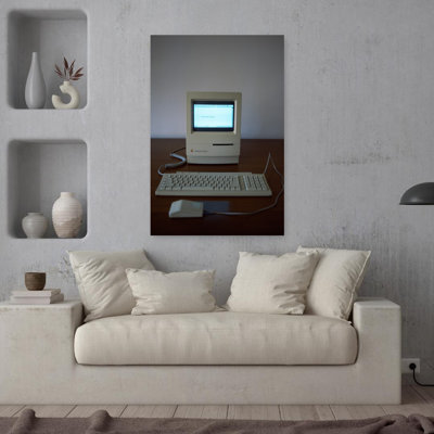 Pomme Macintosh, art de bureau classique, art contemporain abstrait