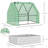 Outsunny 4' X 3' Galvanized Raised Garden Bed With Mini PVC Greenhouse Cover, Outdoor Metal Planter Box With 2 Roll-Up Windows For Growing Flowers, Fruits, Vegetables And Herbs-47736002