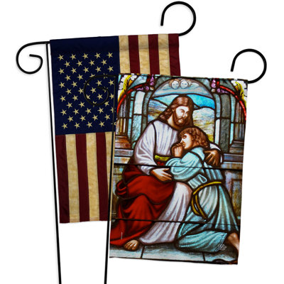Drapeau de jardin à 2 côtés en polyester 18,5 po x 13 po