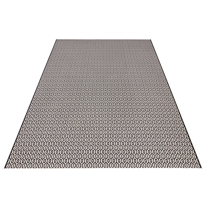 Meadow Flatweave Black Rug, Rectangle 240 x 340 cm
