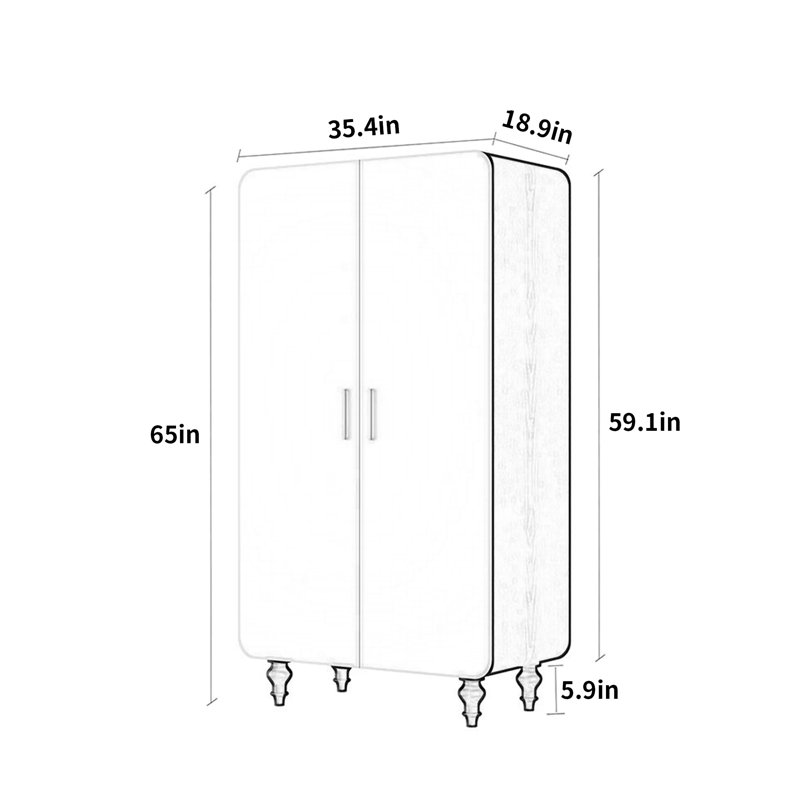 French double doors independent wardrobe