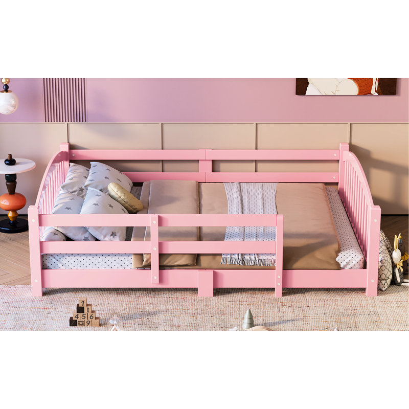 Bed, Floor Full Solid Wood Bed