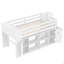 Lit mezzanine simple simple avec tablettes, tête de lit avec rangement