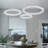 32"+24"+16" 3 Rings Crystal Ceiling Chandeliers