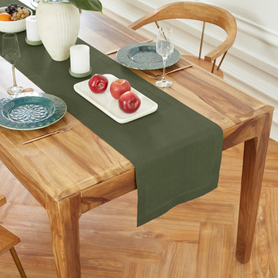 Medium Weight Hemstitch - 100% Pure Linen Table Runner