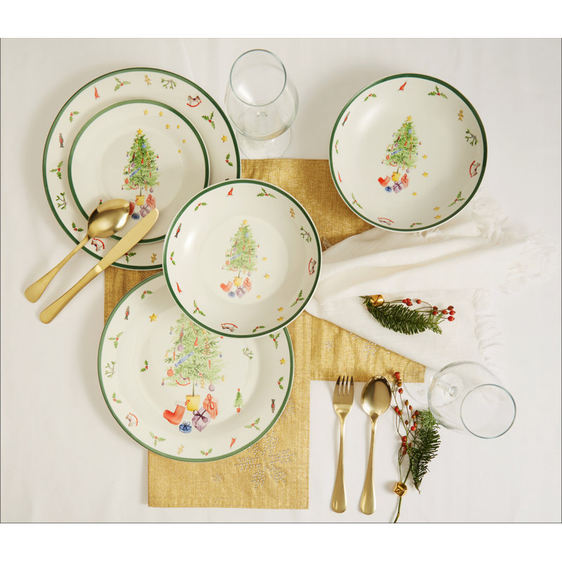 30 Piece Festive Tree Dinner Set