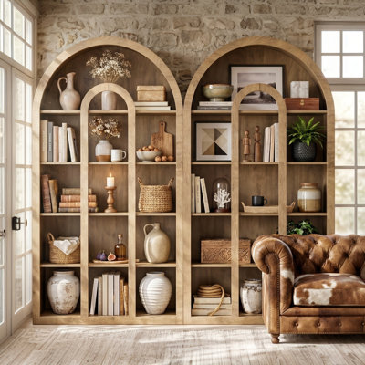  Bibliothèque de style Mid-Century à 5 niveaux 39,37 "x H 70,87"