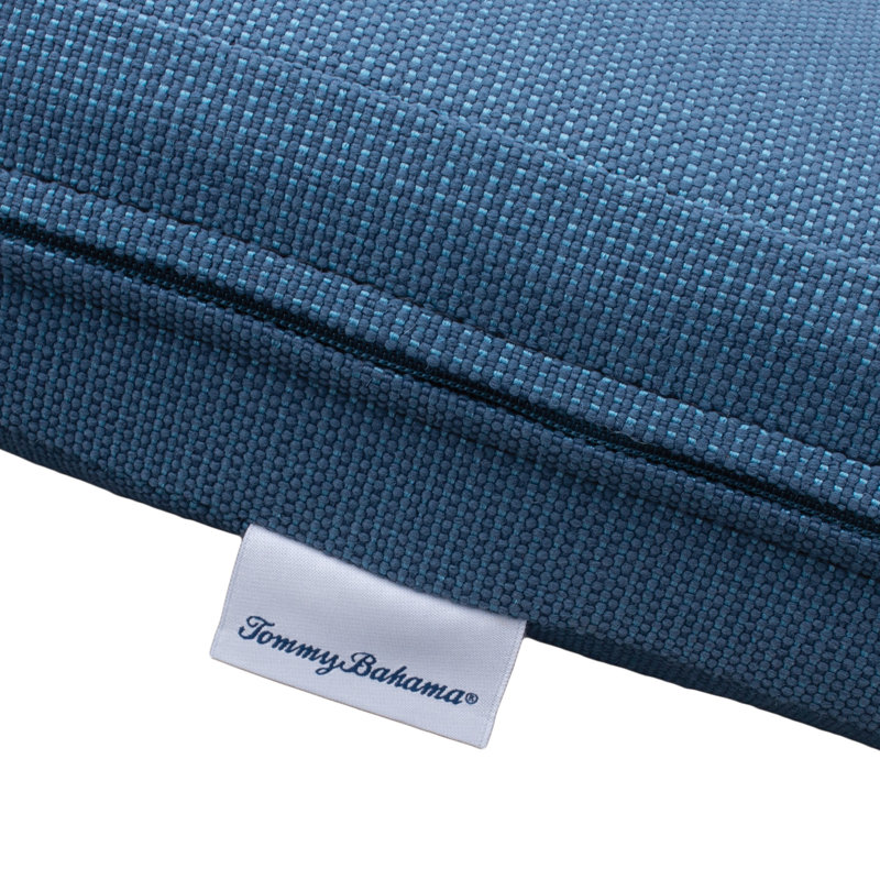 TB Dining Tommy Bahama 2 - Piece Outdoor Seat Cushion, 19"W x 19"L, Bamboo Bay Cobalt