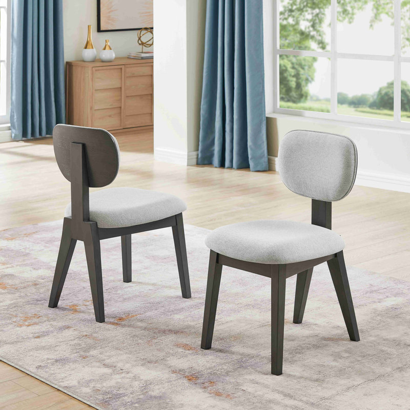 Ensemble de 2 chaises de salle à manger rembourrées Valencia avec structure en bois Valencia