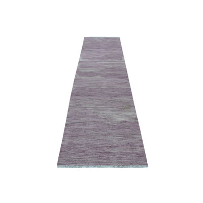 Tapis intérieur en laine noué la à la main mauve/rouge 2 pi 8 po x 10 pi one-of-kind Mullewa
