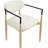 Riccio Performance Fabric Upholstered Dining Arm Chair-992955092-992955093
