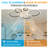 39 in. Ceiling Fan with Lights and Remote, Flush Mount Modern Indoor Ceiling Fans for Bedroom Dining Room Living Room-283940307