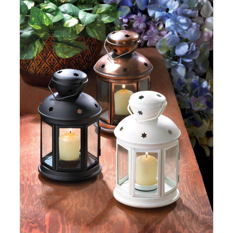 LAMPE À BOUGIE COLONIALE NOIRE
