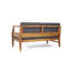 Canapé modulaire d'extérieur en bois d'acacia avec coussins Trishul-179661689