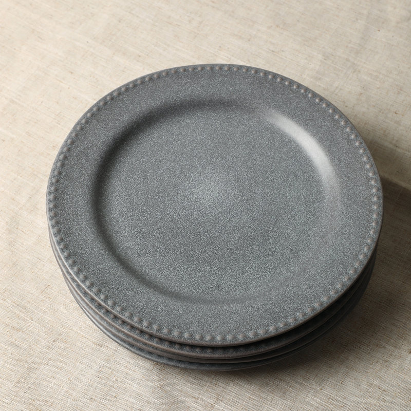 Ensemble de 4 assiettes en grès Stone Lain Comet, Gris