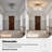3-Light Drum Semi-Flush Mount Ceiling Light with Clear Ribbed Glass Shade