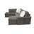 U-Shaped Sectional Sofa with Double Chaise Lounges & Accent Pillows - Raquel Shark Fabric, Deep Cushion Seating