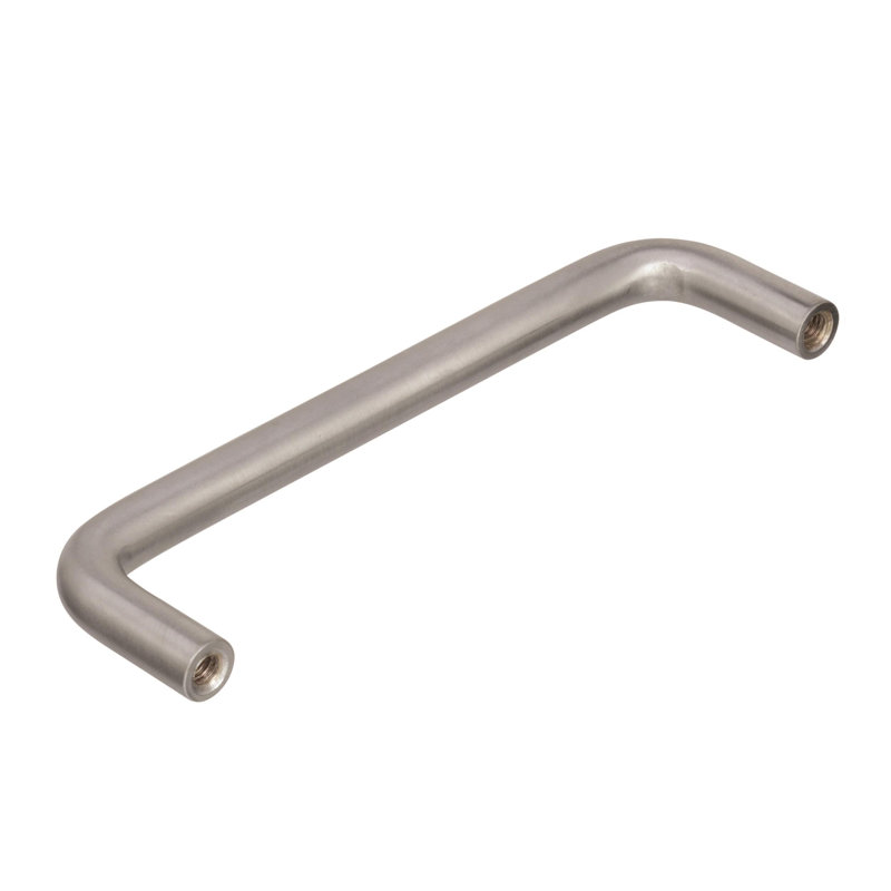 Brushed Chrome 4-Inch Modern Bar Cabinet Pull