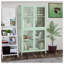 Armoire de rangement à quatre portes en verre avec tablettes réglables-975784914