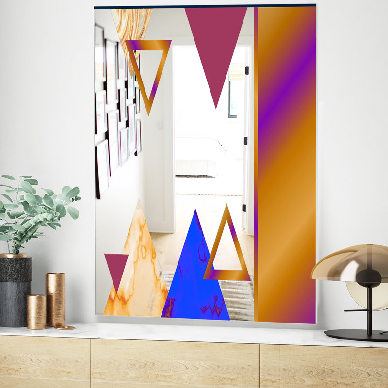 Triangular Spacy Spheres 14 Rectangle Mirror, 39.4" H x 29.5" W