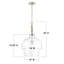 Luminaire suspendu en forme de dôme à 1 lumière avec accents de corde Saxatil-1759568120