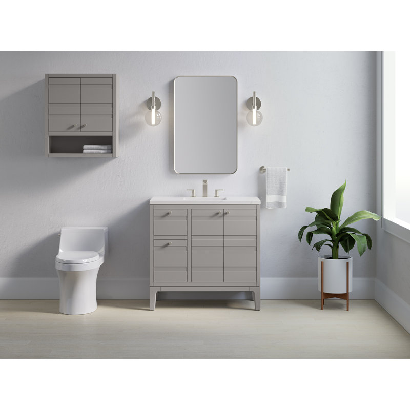 Helst 36-In Bathroom Vanity Set, Mohair Gray