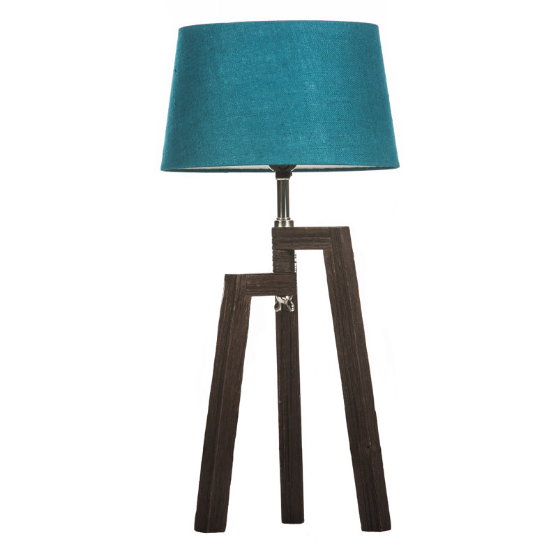 Lampe de table brun 20 po Garcia, bleu