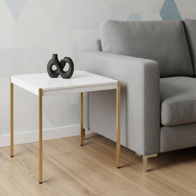 Table de bout carrée en or 24 po Gracie Mills Glam