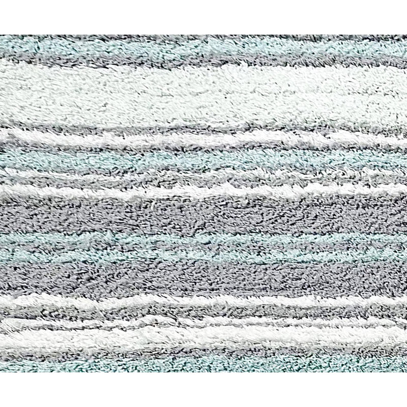 Tapis pour salle de bain Lermitage, L 21 po x L 34 po, Menthe / gris / blanc