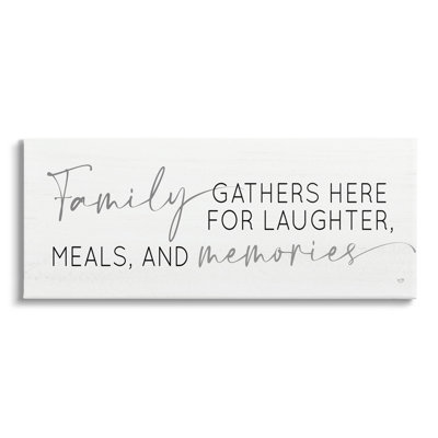 Art familial sur toile Family Laughter Meal Memories par Lux + Me Designs
