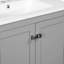 Meuble-lavabo de 30 po avec lavabo simple, meuble-lavabo encastré, armoire de rangement avec 2 portes et un tiroir, fermeture en douceur, rangement multifonctionnel, structure en bois massif-112367406