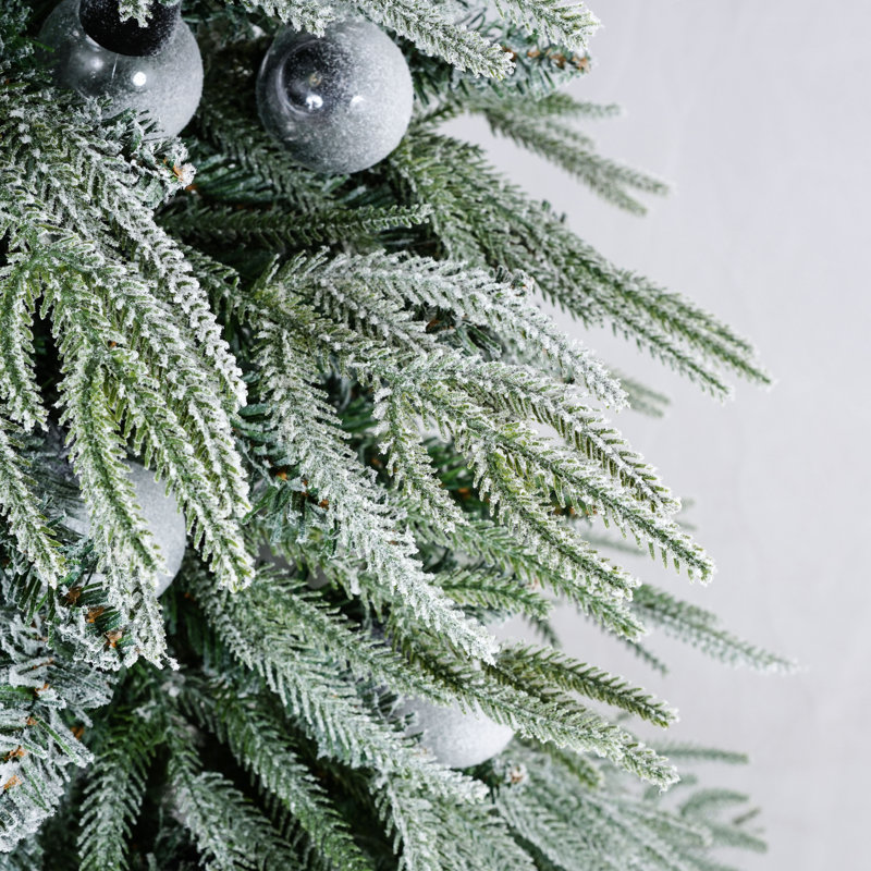 Arbre de Noël chapeau de père Noël 6 pi - Sapin de Noël artificiel à charnière avec plateau courbé, 1250 pointes luxuriantes et 300 lumières DEL - Décoration de Noël unique avec support en métal stable