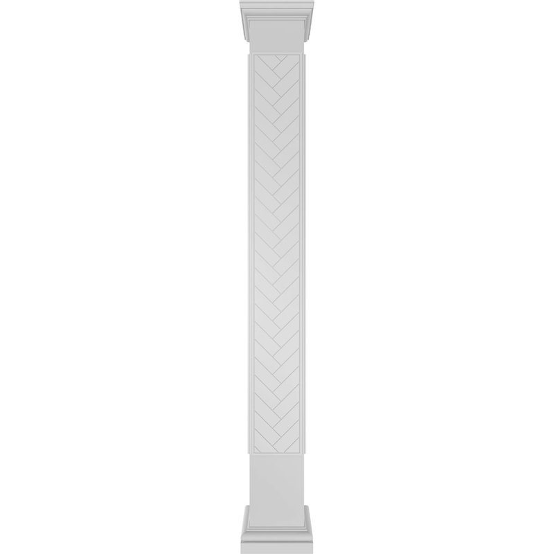Craftsman Classic Herringbone Modern Square, H 96 po x l 7,625 po x P 7,625 po