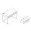 Bureau d'écriture avec prise de courant en métal l 42 "x H 30,5" Livengood-1248036354
