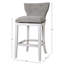 Tabouret de bar pivotant rembourré avec dossier